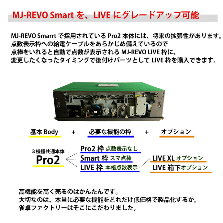 楽天市場】全自動麻雀卓 点数表示 MJ-REVO Smart 28ミリ 3年保証 静音 