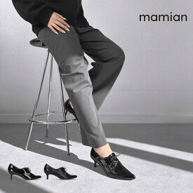 【20%OFF:WINTER SALE】美脚ブーティ　足が痛くない（なりにくい）5.0cmヒール　日本製　レディース　ブラックE　ブラック　ブーティー　パンプス　デイリー　22.5cm〜25.0cm　ポインテッドトゥレースアップシューズ（5703）＜2025AW＞