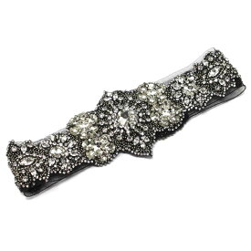 Deanna DiBene Milliney / Headband Beaded Flapper Bandeau black (silver/crystal)