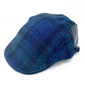 STETSON（ステットソン）Harris Tweed Hunting（GREEN）ハリスツイード レザー 革 ハンチング