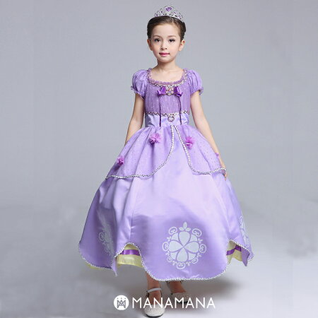 ディズニープリンセスソフィアキッズドレス子どもコスプレなりきり衣装子供仮装コスチュームお姫様ディズニーランドディズニーリゾート発表会女児女の子パーティーイベント誕生会誕生日プレゼント100cm110cm120cm130cm