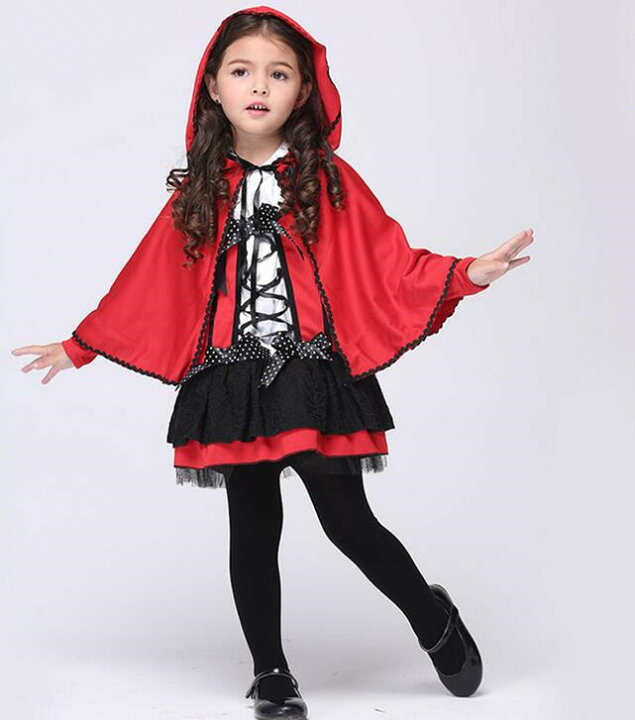 楽天市場 ハロウィン 衣装 子供 女の子 コスプレ 仮装 コスチューム キッズ 赤ずきんちゃん 子供ドレス 赤ずきん ケープ 子供服 ワンピース 童話 発表会 赤 パーティー ドレス 子供用 子ども 幼稚園 100cm 110cm 1cm 130cm ハロウィーン Halloween Party パレード