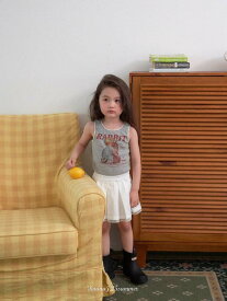 《お取り寄せ》キッズ うさぎさん タンク タンクトップ 袖なし トップス 子供 子ども ベビー 赤ちゃん 男の子 女の子 ユニセックス 姉妹 兄弟 ペア リンク コーデ お揃い おそろい うさぎ 柄 可愛い かわいい お洒落 おしゃれ 韓国 シンプル カジュアル manamama