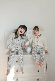 《ご予約》ジュニア オリジナル レオパード レギンス パンツ 長ズボン 男の子 女の子 子供 子ども キッズ お洒落 おしゃれ かわいい 可愛い 韓国 赤ちゃん 兄弟 姉妹 お揃い おそろい シンプル カジュアル ぺア リンク コーデ ユニセックス おでかけ manamama 秋 冬