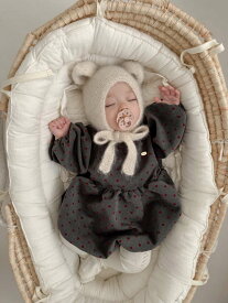 《即納》オリジナル ロンパース ベビー 赤ちゃん ハート チャコールグレー 新生児 子供 こども 女の子 シンプル 可愛い かわいい おしゃれ お洒落 カジュアル 韓国 秋 冬 長袖 姉妹 おそろい お揃い ペア リンク コーデ 通園 保育園 服 80 90