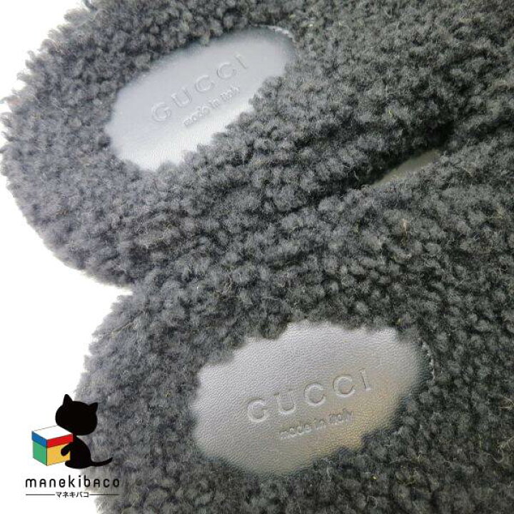 楽天市場】グッチ GUCCI ブラック 未使用 ロッキングG ボア サンダル 