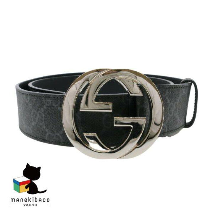 楽天市場】グッチ GUCCI ブラック インターロッキング Gベルト 85CM GG  
