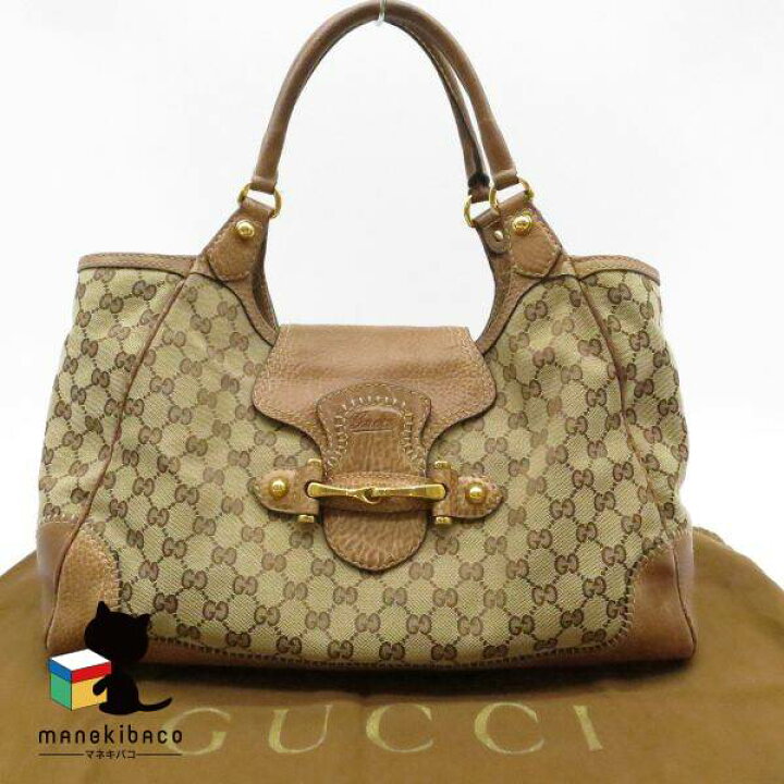 楽天市場】グッチ GUCCI ライトブラウン GGキャンバス ホースビット 