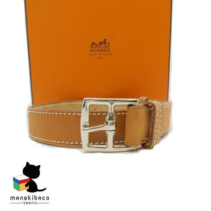 楽天市場】エルメス HERMES ブラウン メゾンマルジェラ レザー ベルト 
