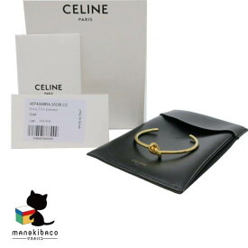 セリーヌ CELINE ゴールド エクストラ ティン ノット ブレスレット ゴールド 14.5? アクセサリー バングル おしゃれ ファッション小物 ギフト プレゼント レディース 美品 箱 布袋 冊子 ランクA アクセサリー 【中古】