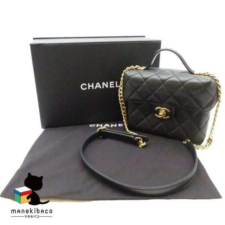 楽天市場】シャネル CHANEL ブラック 美品 キャビアスキン トップ 