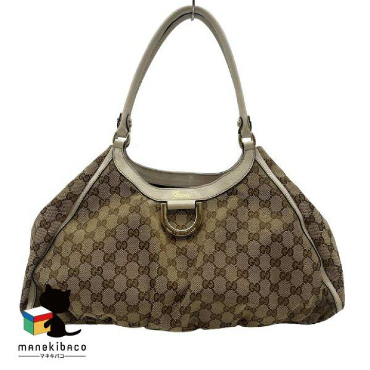 楽天市場】グッチ GUCCI ベージュ アビー ワンショルダー 白×ベージュ 