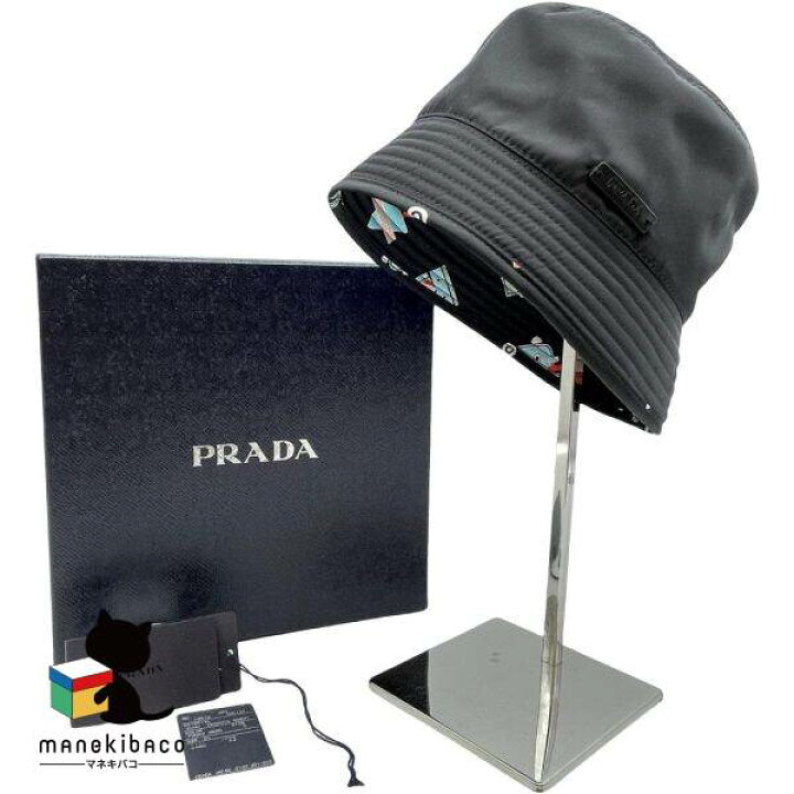 楽天市場】プラダ PRADA ブラック 未使用 1HC137 バケットハット 