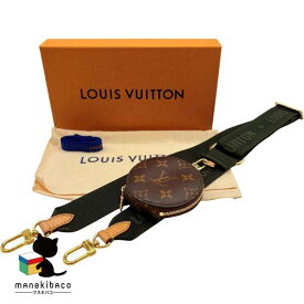 ルイヴィトン LOUIS VUITTON モノグラム ミュルティポシェット ショルダーストラップ バッグストラップ コインケース ミニポーチ モノグラム カーキ ゴールド 箱 布袋 ランクA 小物 【中古】