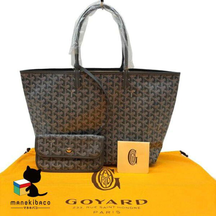 楽天市場】ゴヤール GOYARD グレー 美品 サンルイPM グレー トート 