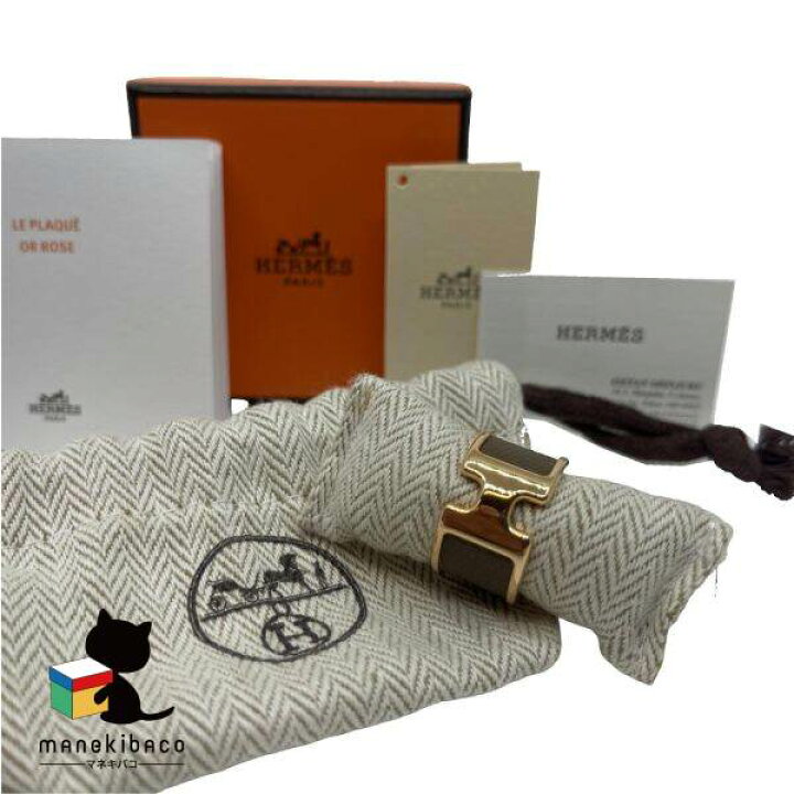 楽天市場】エルメス HERMES ゴールド オランプ リング 指輪 S カーキ 