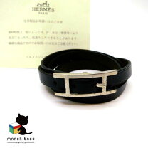楽天市場】hermes エルメス アピ3 レザー ブレスレット シルバー金具 
