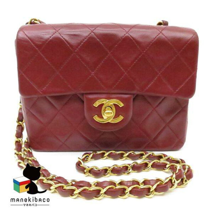 楽天市場】シャネル CHANEL レッド ミニマトラッセ チェーンショルダー 