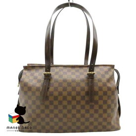 ルイヴィトン LOUIS VUITTON N51119 チェルシー ダミエ ブラウン オレンジ トートバッグ ショルダーバッグ 肩掛け 大容量 ビジネス 旅行 ブランド バッグ レディース ランクA バッグ 【中古】