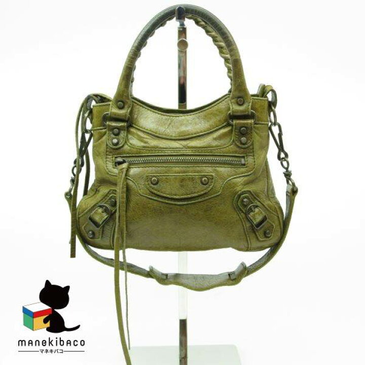楽天市場】バレンシアガ BALENCIAGA カーキ サックミュ 132116 カーキ 