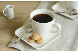 【スクエアーカップ&ソーサー】(250cc) ◎アウトレット