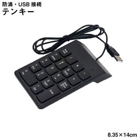 テンキー USB テンキー 電卓 テンキー有線 ブラック USB接続 USBテンキーボード 軽量タイプ 持ち運び便利