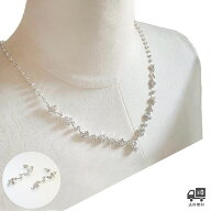 ネックレス ネックレスセット ウエディング ピアス ブライダル クリスタルネックレス アクセサリー ブラ…