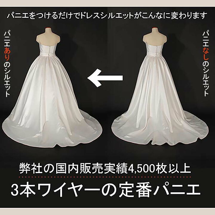 楽天市場】パニエ ボリューム 大人 白 ロング プリンセスライン 