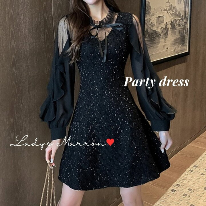 20％OFF】[RINASCIMENTO/リナシメント]サイドフリルサテンミニドレス - 六本木ドレスショップ ルディオーネ 観賞用人魚タツノオトシゴ レディースドレスVネックミニドレスサスペンダー スカートジュアルパーティードレス