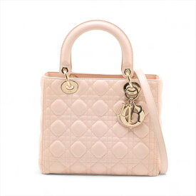 ディオール バッグ レディディオール 2WAY ハンドバッグ レザー ピンク Christian Dior カナージュ レディース ブランド 人気 正規品 ギフト