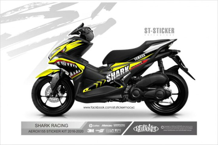 楽天市場】ヤマハ AEROX155 エアロックス155 ステッカー デカール 6色 