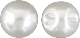 【レビューで100円クーポン】【パールボタン】パール ボタン ホワイト ツヤあり 円 6個入り【20mm】きらきらぷんぷん丸 B-021