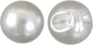 【レビューで100円クーポン】【パールボタン】パール ボタン ホワイト ツヤあり 円 15個入り【15mm】きらきらぷんぷん丸 B-023