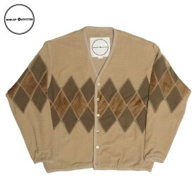 ARGYLE FLEECE CARDIGAN / TAN / Burlap Outfitter バーラップアウトフィッター