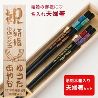 マジカル 洋風 お祝い 木箱入り 祝い お箸 食洗機対応 誕生日 名前入り プレゼント 同棲 チェック セット…