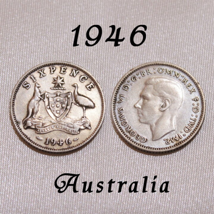 楽天市場】1946年 6ペンス銀貨 ジョージ6世 前進あるのみ カンガルー 