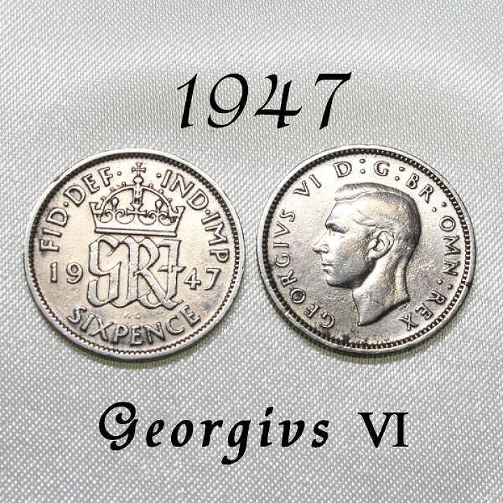 楽天市場】1947年 白銅貨発行初年 ジョージ6世 GRI 国民を励まし続けた 