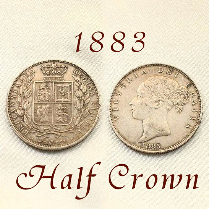 楽天市場】1/2 Crown 1874年 ヴィクトリア女王 ヤングヘッド ハーフ 