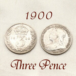 CMX@3yXRC 1900N BNgA@Wr[wbh@.925 X^[O Vo[  X[yX threepence