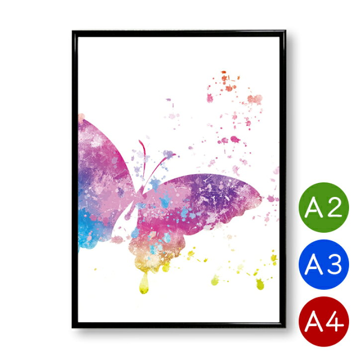 楽天市場 A3 ポスター 水彩タッチ 蝶々 インテリア 昆虫 自然 アートポスター 壁飾り おしゃれ 北欧 ポイント消化 送料無料 Mdsバラエティストア