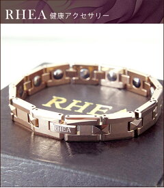 RHEA【 ピンクゴールドS メンズ 】正規保証 　健康ブレスレット
