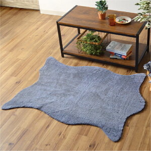 ���b�V�� �A�N�Z���g���O 110×80cm�^�t�F�C�N�t�@�[ �t�@�[ �ӂ�ӂ� ���O�}�b�g �A�j�}�� ���[�g�� �V���� �傫�� �~ �Ȃ߂炩 ������� �x�b�h�� ���O �\�t�@�[�� ���r���O