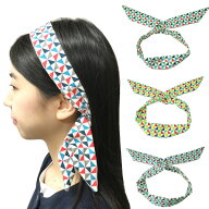 アリスバンド ワイヤー入カチューシャヘアアクセサリー ヘアーアクセ ヘアバンド ジオメトリック マルチ…