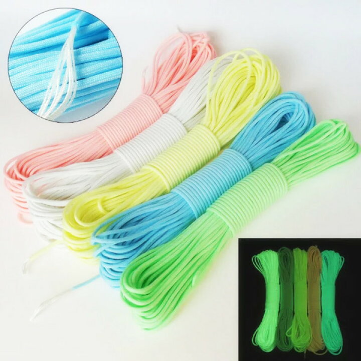 楽天市場】ロープ 夜光ガイロープ 径4mm 長さ4m 1本 耐荷重250kg パラコード 7芯 ストラップ 蓄光 発光 自在金具 ラインロック テントロープ  タープロープ ガイライン【メール便配送】 : メロウストア