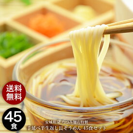 【送料無料】 たつみ麺店　手延べ半生長そうめん3人前×15袋 【常温保存】 手延べそうめん のどごし コシ お歳暮 お中元 そうめん 半生 半生戻し 半生返し 和泉 名物 グルメ 手延べ ソーメン 素麺 母の日 父の日 敬老の日 麺 ギフト まとめ買い グルメ 公式 麺類 食品