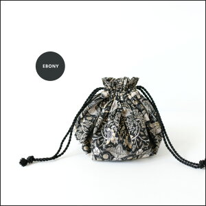 【新色】WINSOME Liberty ウィンサムリバティウィリアムモリス <ストロベリーシーフ いちご泥棒><アネモネ> コットン ギャザーたっぷり巾着袋 コスメポーチ 巾着バッグ William Morris moda fabric