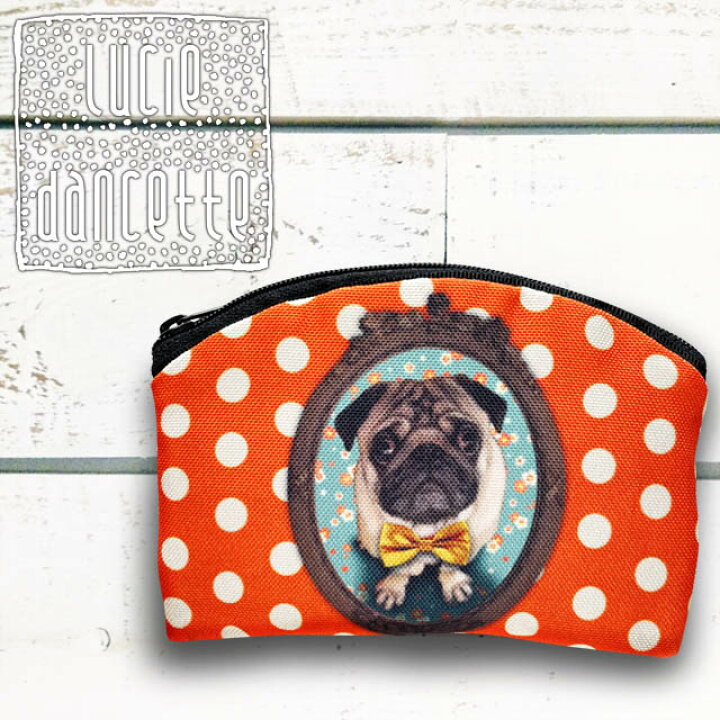 楽天市場 お盆も対応 パグ レディース 小銭入れ 小物入れ メール便 送料お得 ネコポス 犬 好き 女子 に かわいい プレゼント おしゃれ 雑貨 ブランド リュシー ダンセット Lucie いぬ イヌ 柄 グッズ リアル 動物 可愛い 水玉模様 オレンジ 戌年 ｍｅｓｓｅ