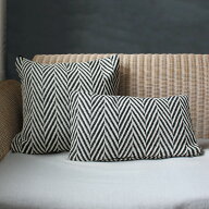 送料無料 ニット編み ヘリンボーン モノトーン クッションカバー 白黒 シンプル45cm×45cm 50×50cm 30cm…