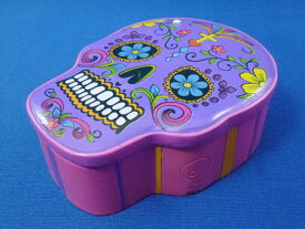 〇【 メキシカンスカル 】『 ケース 小物入れ フェイス パープル 』カラベラ アメリカン雑貨 アメリカ雑貨 インテリア プレゼント かわいい コレクション 雑貨 生活雑貨 hobby ホビー