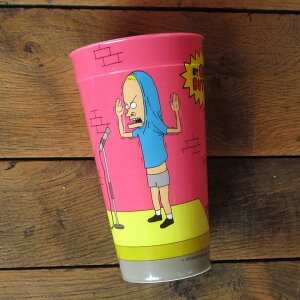 ◎【 BEAVIS AND BUTT HEAD ビーバス & バットヘッド 】 『 コーンフォリオ プラカップ (ペン立て) ピンク 』MTV アニメ アメリカ雑貨 輸入雑貨 アメ雑 コップ B&B グッズ おもしろ雑貨 プラスティッ
